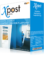 xPost是一款针对垂直市场设计的基于网页的应用软体，提供强大且可自定义的功能，以实现高效和流畅的数字告示管理和内容分发