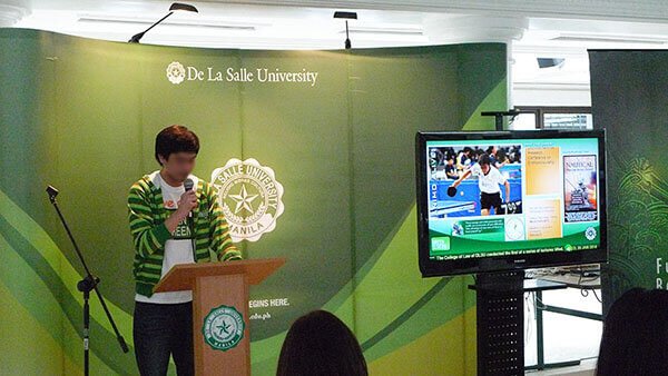 Education Digital Signage at De La Salle University, Manila Philippines