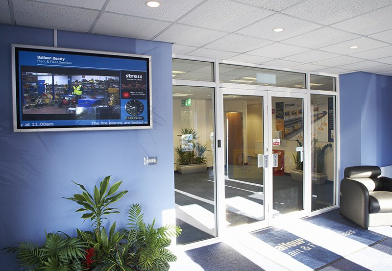 Corporate Digital Signage at Balfour Beatty Plant & Fleet Services, UK