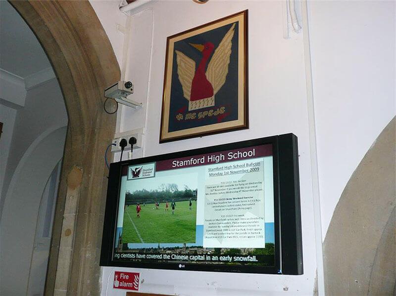 Education Digital Signage at Stamford Endowed Schools, UK