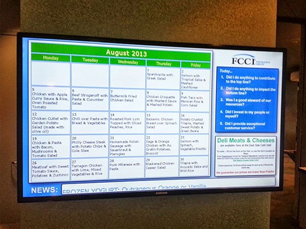 Business Company Digital Signage at FCCI Insurance Group, United States