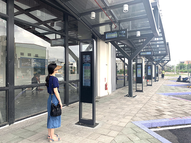 Transportation Digital Signage at Chaozhou Bus Transfer Station, Taiwan